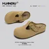 Sapatos Birkenstock Retro Globais para Mulheres Nova Coleção Primavera 2026 Sapatos Preguiçosos Slip-On de Solado Grosso Sapatos Mary Jane Fofos e Peculiares para Mulheres