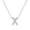 Celebridade da Internet Moda Colar Cruz de Diamante Cabelo Feminino Prata de Lei S999 Pingente Cruz Colar Estilo Levemente Luxuoso Fecho de Prata Osso