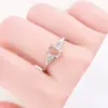 Anel S925 de prata esterlina maciça 5x7mm com cravação vazia para DIY de moissanita, com um design minimalista, de alta qualidade, de quatro garras oco estilo estrela cadente em estilo japonês e coreano