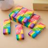 Goma de Borrar Cortada Arcoíris Regalo para Escuela Primaria Premios Creativos Pequeño Retazo Aroma Sándwich Goma de Borrar Linda Regalo para el Día del Niño