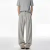 Pantalones de Hombre Plisados a Rayas Estilo Old Money, Verano Holgados, Efecto Caído, Pantalones Casuales de Pierna Recta que Hacen que las Piernas Se Vean Más Largas