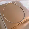 Plata Diamante Serpiente de Forma Bambú Metal Collar Año de la Serpiente Moda Elegante Cadena para Clavícula Lujo Ligero Accesorios de Collar de Gama Alta