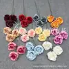 3 Rosas Grandes, Diseño de Escenario de Boda, Decoración de Pared de Flores, Flores Artificiales, Accesorios para Fotos, Rosas de Diamante