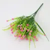 Flores artificiais, flores falsas, decoração de casamento, cenário, adereços de fotografia, pequenos buquês de plantas aquáticas, flores de plástico, gipsofila