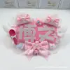 Etiqueta de nombre personalizada para soporte de abanico con doble letra, producto terminado de tela no tejida con letras reflectantes, colgante creativo para soporte de abanico puramente hecho a mano, mercancía de la comunidad de abanicos