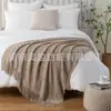 Manta de sofá estilo nórdico transfronteriza, manta pequeña tejida, manta para siesta con aire acondicionado, camino de cama para casa de huéspedes, banderín de cama con patrón geométrico
