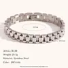 Pulsera de reloj estilo hip hop de gran venta, joyería de nicho, diseño de moda, acero inoxidable chapado en 18 quilates, accesorio punk de moda.