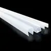 Atacado de fábrica abajur de PC translúcido branco leitoso LED Tubo de Cor Dupla todo plástico listra transparente à prova de três extrusão abajur