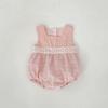 Roupas de Verão para Recém-Nascido Renda de Malha Costura Ha Roupas Menina Princesa Doce Roupa Envolvente para o Bumbum Babador Faixa de Cabelo