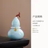 Adornos de Cerámica Estilo Chino en Forma de Calabaza para Mesa de Centro de Sala de Estar, Mesa de Té, Vestíbulo, Decoraciones de Oficina, Caja de Regalo para Inauguración de Casa, Regalo de Año Nuevo Chino