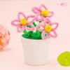 Maceta de flor de raíz de pelo de palo retorcido hecha a mano creativa paquete de material de producción DIY para niños de jardín de infantes Flor de regalo para el Día del Maestro