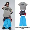 Ropa infantil moderna de street dance hip-hop trajes de manga corta para niños y niñas atuendos de actuación de baile hip-hop para niños para actuaciones callejeras