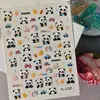 Adesivos de Unha de Panda de Desenho Animado Fofo 5D Em relevo Estéreo Panda Fofo DIY Adesivos de Unha para Crianças Modelo Yl
