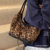 Bolso Tote con Cordones y Lazo Estilo Coreano para Mujer 024 Nuevo de Gran Capacidad Moderno con Estampado de Leopardo Bolso de Hombro Bolso General Elegante
