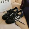 Versión de Piel de Oveja ~5CM Tacón Oculto Zapatos de Entrenamiento Alemanes Retro para Mujer Otoño 2026 Nuevos Zapatos Casuales de Suela Gruesa Zapatos Deportivos Zapatos de Forrest Gump