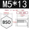 Tuerca remachable galvanizada Espárrago Agujero ciego Espárrago Rosca interna Inserto roscado Acero al carbono Parte remachable BSO-M5*5-M5*40