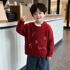 Suéter Grueso de Dibujos Animados para Niños Otoño e Invierno 2026 Nuevo Ropa de Punto de Manga Larga Estilo Coreano para Niños Cálida de Invierno