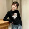 Ropa de Felpa de Otoño para Niñas Cálida de Invierno Otoño 2026 Nueva Camiseta Básica de Manga Larga para Niña Casual Cuello Redondo Moderna