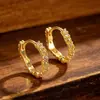 Pendientes de Botón Texturizados de Diamante de Lujo Ligero para Mujer Pendientes de Aro Redondos de Circonio de Gama Alta Diseño de Nicho Pendientes para Viajar Exquisitos
