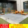 Estructura de escalada para jardín de infantes Equipamiento de juego exterior para niños Combinación de tobogán grande de madera Juguetes de escalada de madera maciza para exteriores