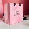 Bolsa de Regalo Mármol Rojo, Bolsa de Regalo de Alta Gama, Bolsa Mini Pequeña, Bolso de Tienda de Ropa, Alta Gama