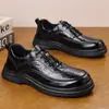 Nuevos Zapatos de Cuero para Hombre de Primera Capa, Zapatos de Cuero Casual de Negocios, Cuero Genuino para Hombre, Gama Alta, Suela Suave, Cómodos, Oficina, Marca de Moda