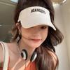 Gorra de Verano de Visera Vacía con Letra para Mujer Bordada para Fregar a Prueba de Rayos UV Deportiva Transpirable Casual Protector Solar Sombrero de Sombreo