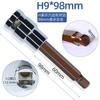 Cañón de Aire con Punta Hexagonal Juego de Herramientas de Cabeza de Vaso para Destornillador Extendido S2 Vaso Hexagonal 1/2 Llave Eléctrica