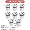 Juego de bandejas de porción de acero inoxidable 1/6 con tapa, bandeja de buffet sellada de grado alimenticio para cocina comercial y cafetería, apta para refrigerador