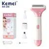 Kemei Lady Shaver KM-298 Cuchilla de afeitar Partes privadas Hombres y mujeres Cuchilla de afeitar Depiladora corporal para mujer