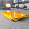 Carrinho Plataforma Elétrico Móvel com Bateria para Transporte de Peças de Aço e Alumínio, Montado em Trilhos, com Alça, Controle Remoto e Capacidade de Virar nos Trilhos