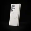 Funda magnética para teléfono de piel de cordero con tacto de piel, adecuada para Samsung S25Ultra, media funda S24Ultra, funda protectora anticaídas 23