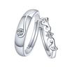 Anillo de pareja de ángel temperamento de personalidad europea y americana sentido del diseño incrustado circón anillo abierto fabricantes de joyas venta al por mayor