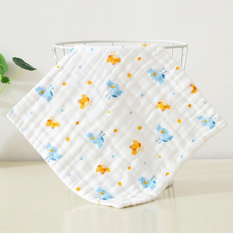 六层纱布方巾30*30 厂家批发起皱工艺柔软婴幼儿