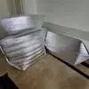 Entrega Expressa Bolsa Térmica Tridimensional, Folha de Alumínio Espessa Descartável, Algodão Pérola, Embalagem para Armazenamento a Frio de Frutos do Mar, Bolsa de Gelo