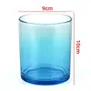 Taza de Vela de Aromaterapia de Fábrica Contenedor de Vela de Vidrio de Color Adornos Decorativos Románticos para Interiores Taza de Portavelas Casera para Bricolaje