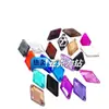 Adornos de Diamantes de Imitación Rombos Multicolores Acrílicos Accesorios 14*24mm Rombos Diamantes de Imitación para Coser a Mano Decoración de Joyería DIY