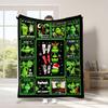 Manta Popular de Cuatro Estaciones Transfronteriza de Comercio Exterior Verde Navideño Peluda Grinch Manta de Franela Manta para Siesta con Aire Acondicionado