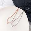 Pulseira com Pingente de Disco de Letra S925 de Prata Nalan Estilo K Gorro de Prata Pulseira Pequena Fresca S3783