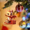 Decoraciones Navideñas Transfronterizas de Dibujos Animados de Dragón Volador para Coche y Hogar, Adornos para Árbol de Navidad, Decoraciones para Fiestas Navideñas
