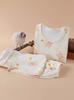 Novo Conjunto de Pijama Infantil de Manga Comprida com Gola Redonda Larga de Algodão Puro para Outono e Inverno Roupas de Casa para Crianças Médias e Grandes Pijama para Meninos e Meninas