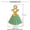Vestido Arcoíris Cereza Transfronterizo Colgante de Acero Inoxidable DIY Collar Pulsera Mariposa para Mujer Accesorios de Joyería de Acero de Titanio
