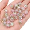Cuentas de Vidrio Crackelado Materiales para Manualidades con Cuentas Pulsera Collar Cuentas Sueltas de Vidrio Cuentas Florales Cuentas Crackeladas
