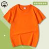 Camiseta de manga corta de algodón puro para niños y niñas de verano, camiseta básica de color sólido con cuello redondo, ropa para clase, ropa para actividades al por mayor