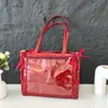 Nueva Bolsa de Hombro Grande de Cinta Estilo Japonés para Mujer 2025 Lazos Transparente Moderna Versátil Tote