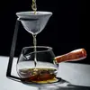 Infusor de té sin perforaciones, infusor de té de taza de ceremonia de alta gama, separador integrado de té y agua, filtro de piedra mineral, soporte para preparar té