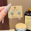 Novos Brincos Estilo Chinês Transparente Gelo Imitação de Calcedônia, Moda Retrô, Brincos Elegantes de Alta Qualidade, Brincos Versáteis de Luxo Acessível de Nicho para Mulheres