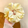 Bandas elásticas para el pelo de encaje versátiles coreanas, coleteros lindos y coloridos, accesorios para el pelo de mujer de color crema para primavera-verano, accesorios básicos para el pelo para atar el pelo