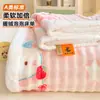 Conjunto de lençóis de três peças em veludo de leite espesso, colcha de pelúcia quente em veludo bolha, lençol de cama em veludo de manta, atacado e frete internacional