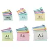 Bolsa de Archivo con Cierre Transparente Estuche Creativo para Estudiantes Cuadrícula A4 Bolsa Impermeable para Almacenamiento de Documentos Diseño de LOGOTIPO